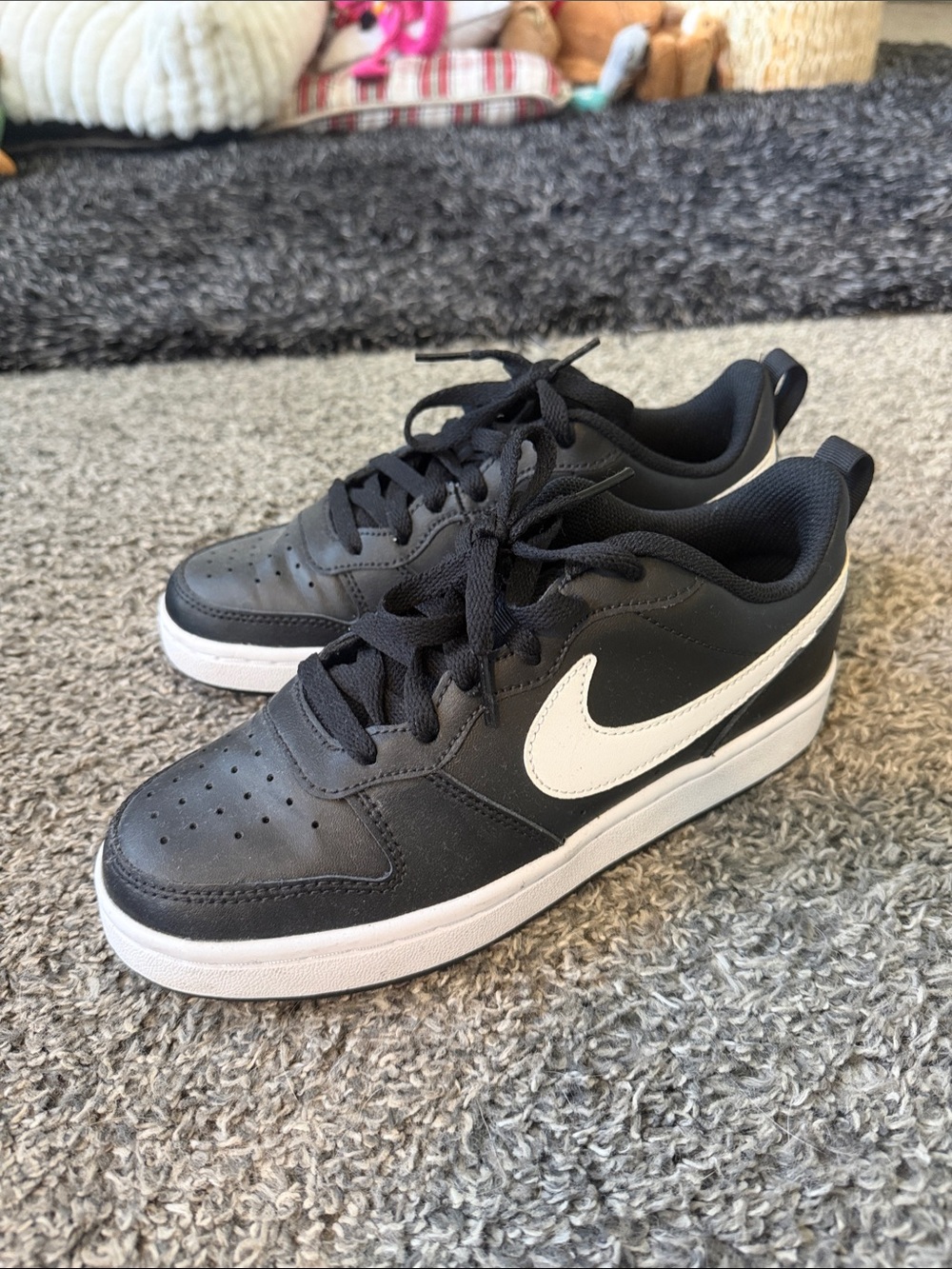 Nike Black and White Court-Style Sneakers
